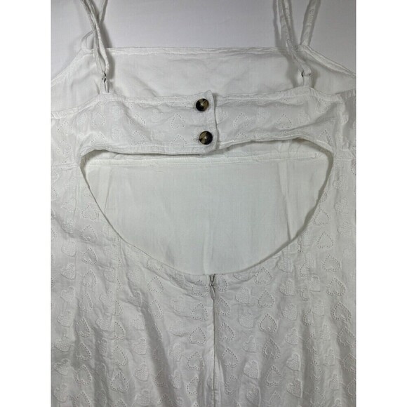 LPA Janina Sundress Summer Dress White Large Heart Eyelet Cut Out Back - Picture 12 of 13